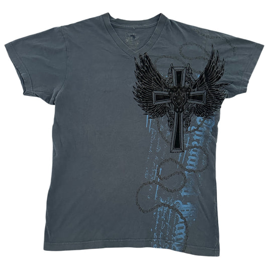 2000s Gothic Style V-Neck Tee